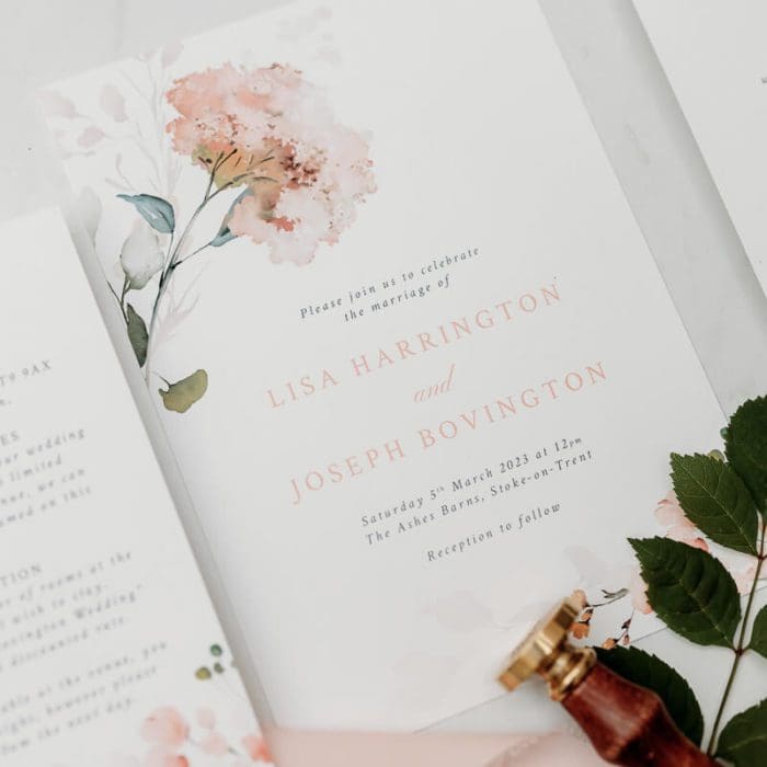 pink wedding invitations