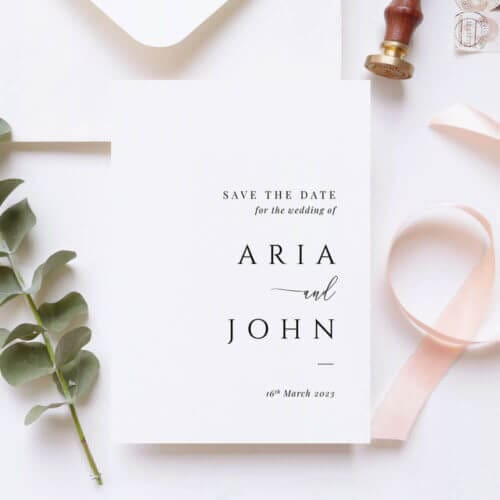 minimalist save the dates