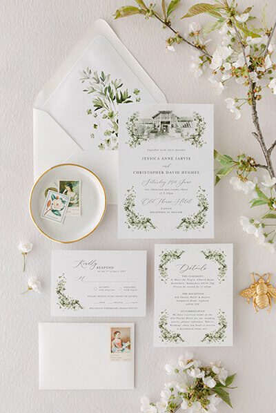 sage green wedding invitations
