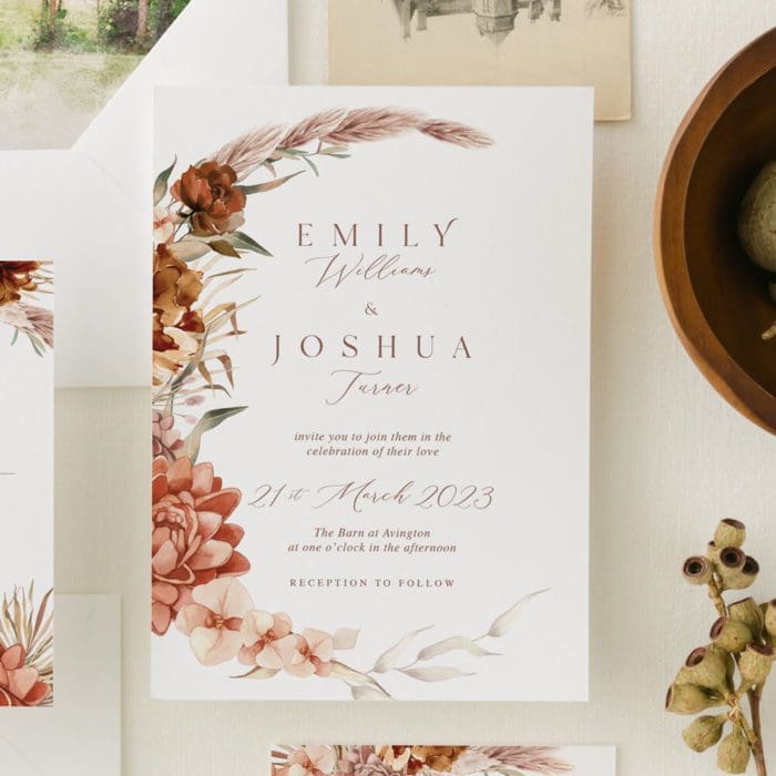 Boho wedding invitations