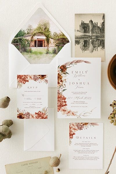 boho wedding invitations