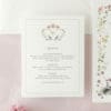 Custom wedding invitations details card