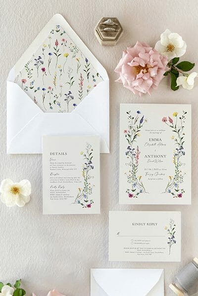 Wildflower Wedding Invitation collection