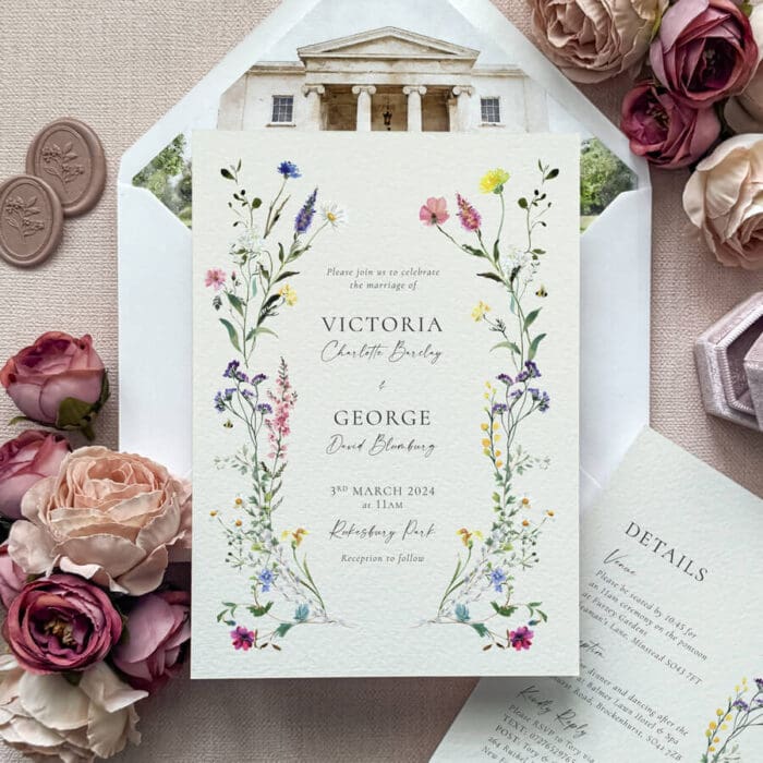 wildflower wedding invitations