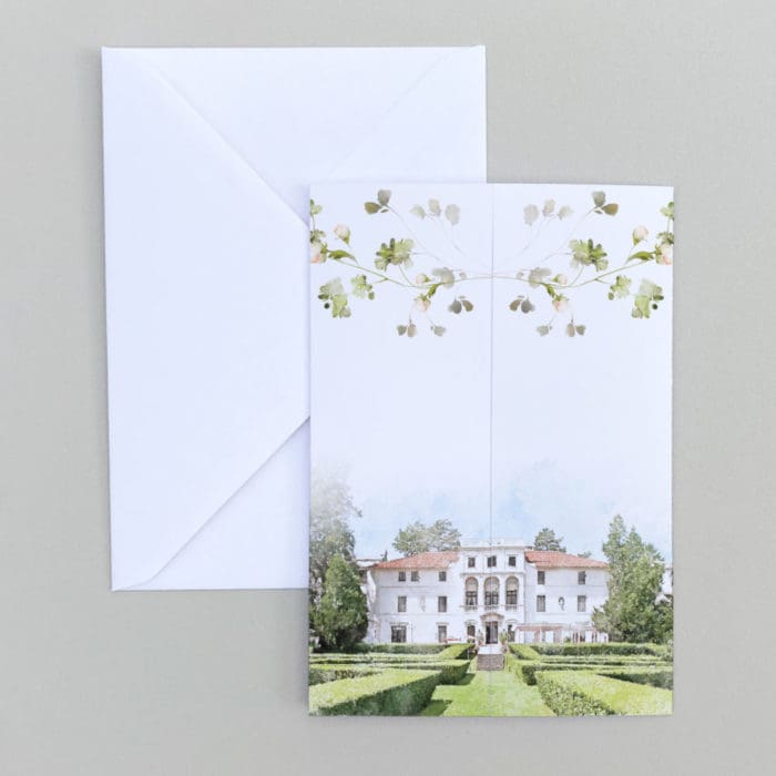 gatefold wedding invitation