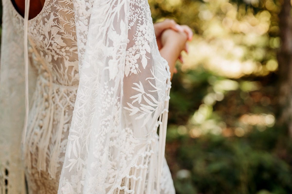 boho sleeves wedding dress