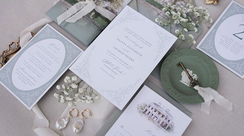 Wedding invitations for Hale Park Weddings