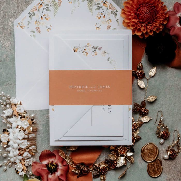 autumn wedding invitations