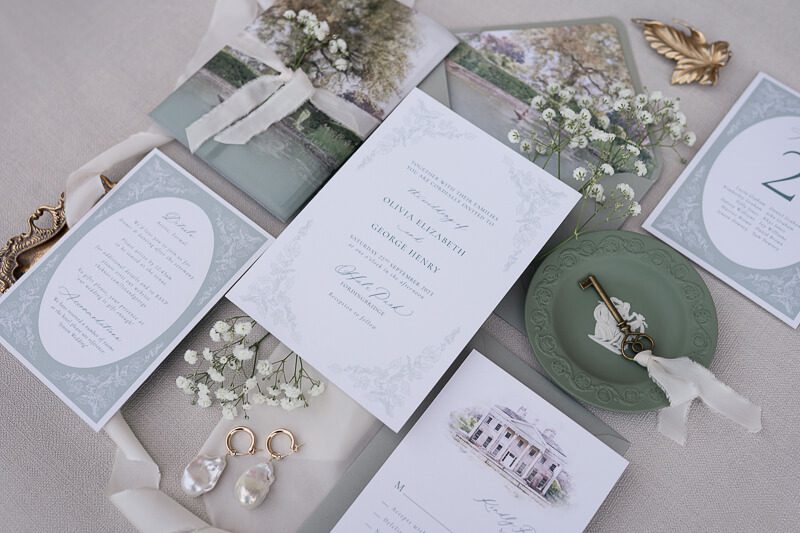 Wedding invitations for Hale Park Weddings