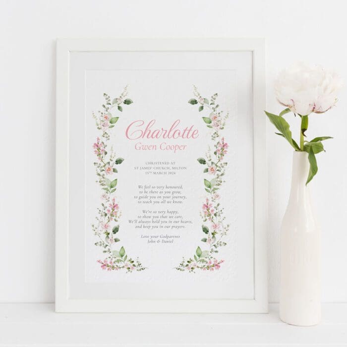 Poem Christening gift for Goddaughter