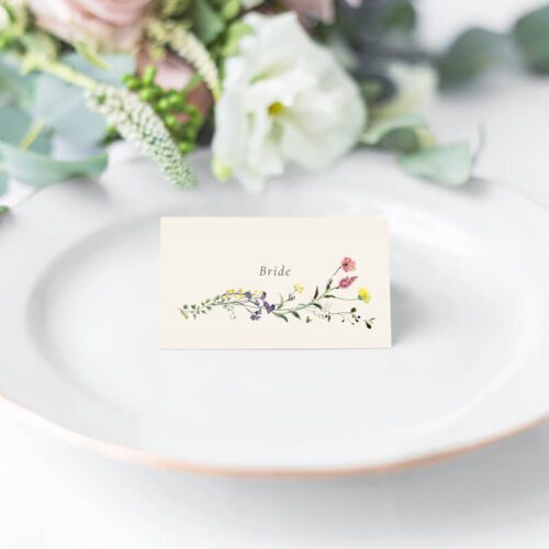 wildflower table place cards