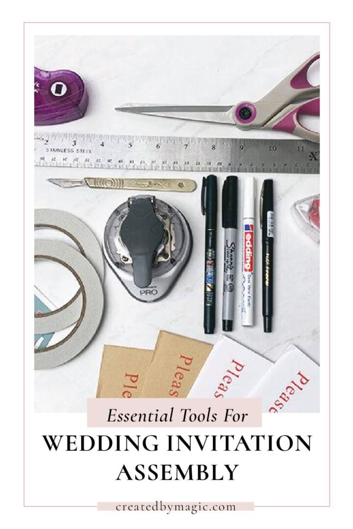 ESSENTIAL TOOLS FOR WEDDING INVITATION ASSEMBLY