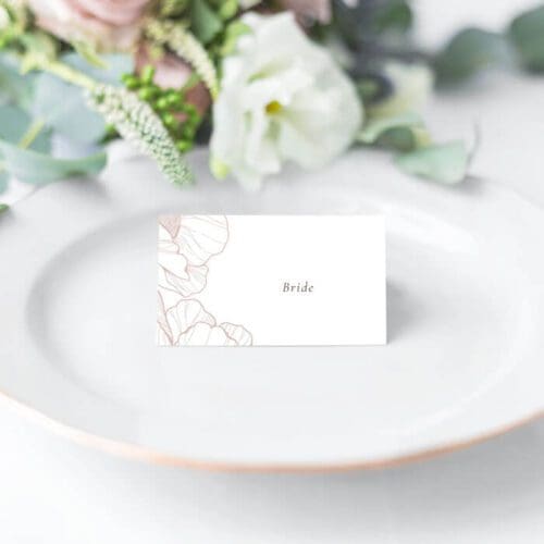 Blush Pink Place Name Cards