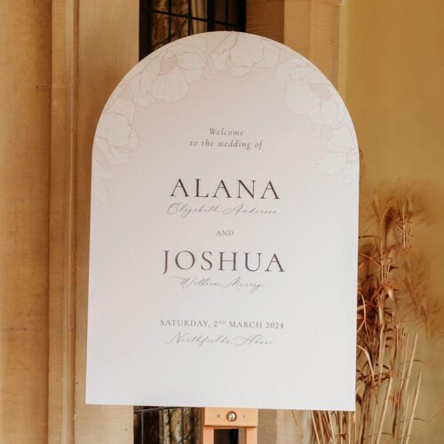 Blush Pink welcome sign