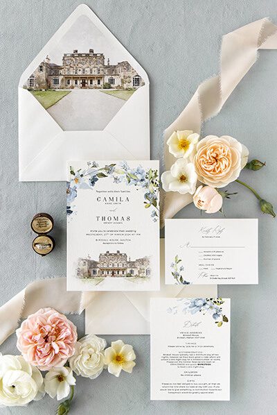 whiteley based blue invites