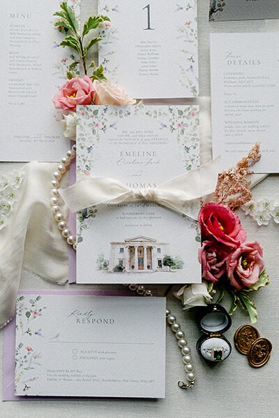 whiteley floral invitations