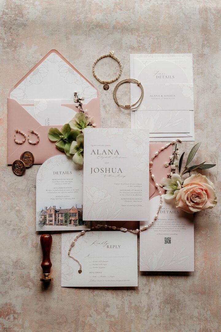 blush pink wedding invitations