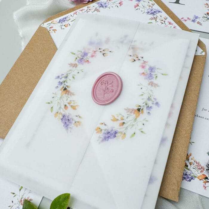 Rustic Floral Wedding Invitations - Image 3