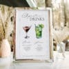 Wedding Signature Drinks Menu Sign