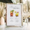 Wedding Signature Drinks Menu Sign