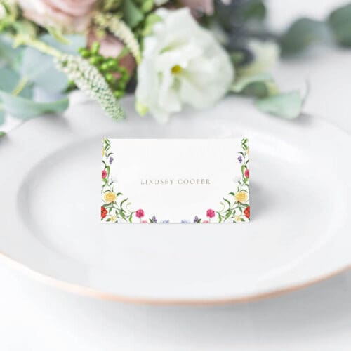 Floral Place Name Cards