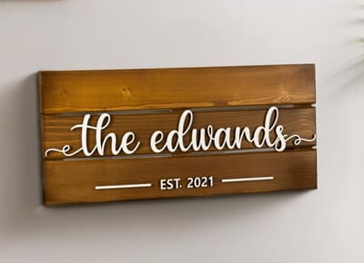 unique wedding gift idea custom sign
