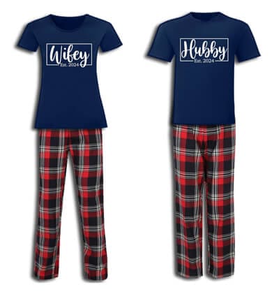 unique wedding gift idea matching pyjamas