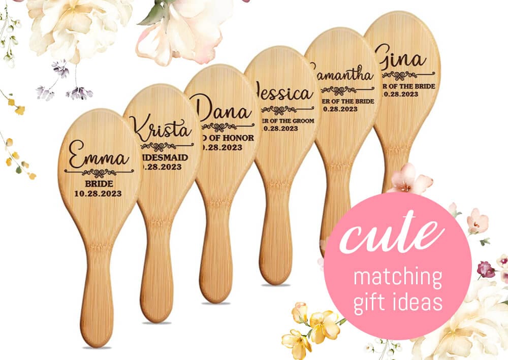matching brushes for bridesmaids