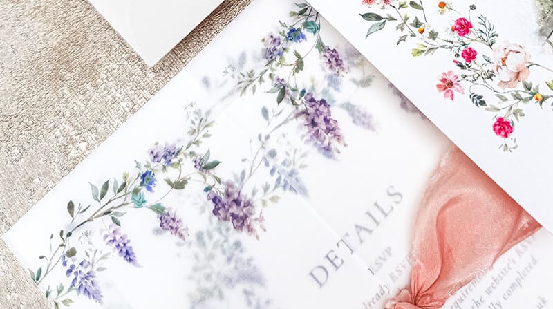 floral wedding invitations