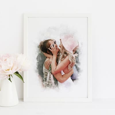 personalised portrait of maid of honour