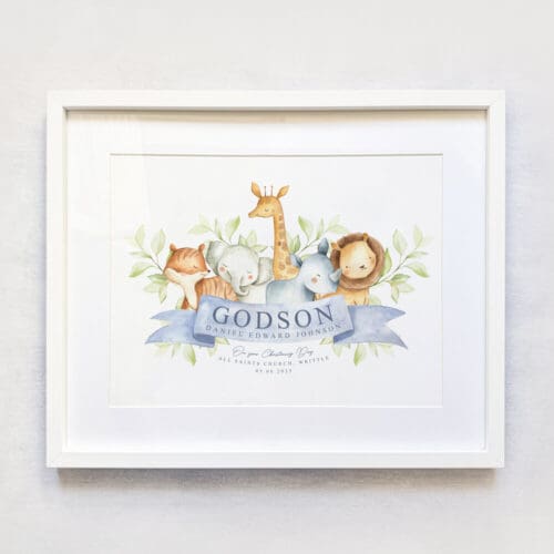 Personalised Godson Christening Gift
