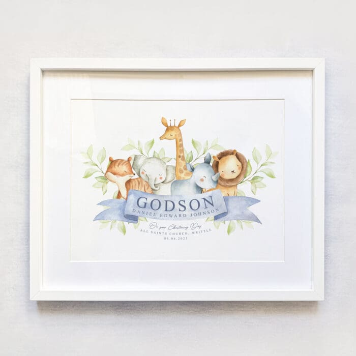 Personalised Godson Christening Gift