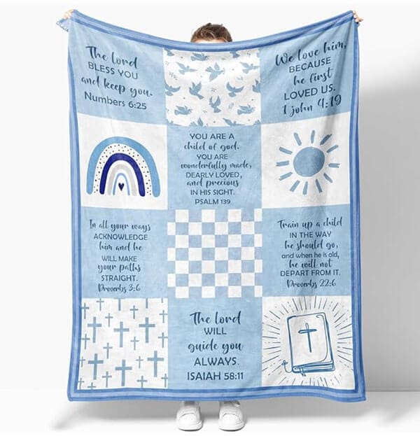 boys blanket christening