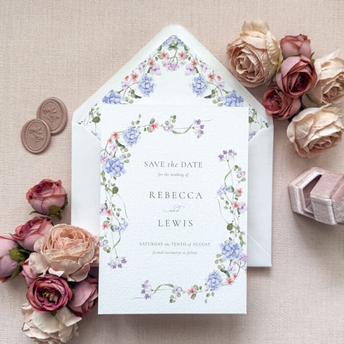 Hydrangea Save the Date