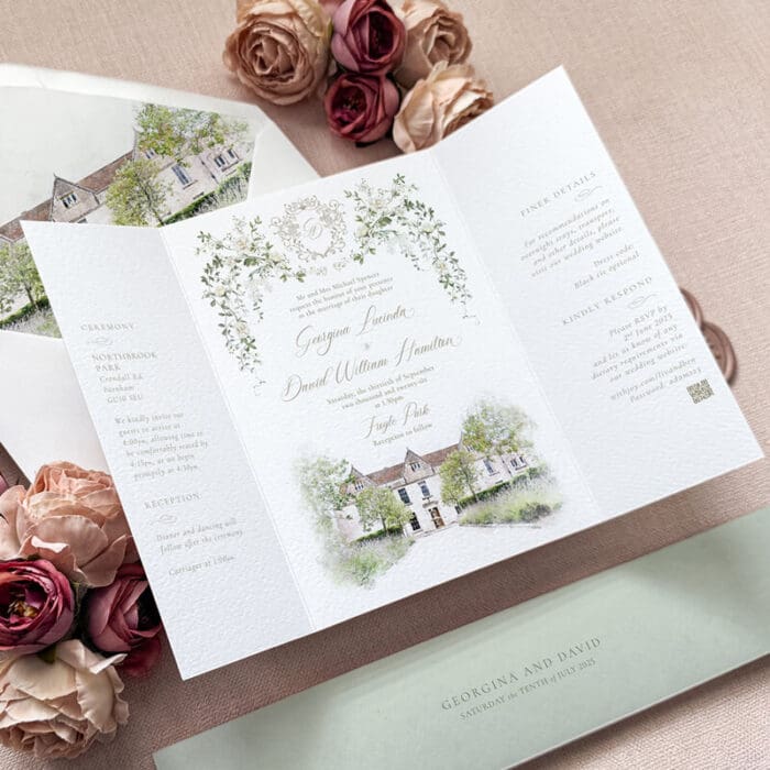 Elegant Gatefold Wedding Invitations