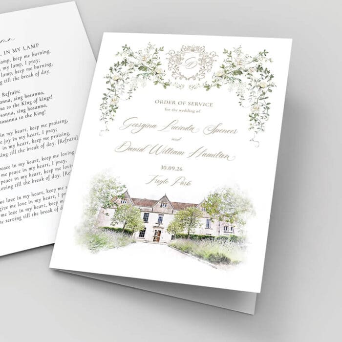 Elegant Wedding Ceremony Program​ booklets