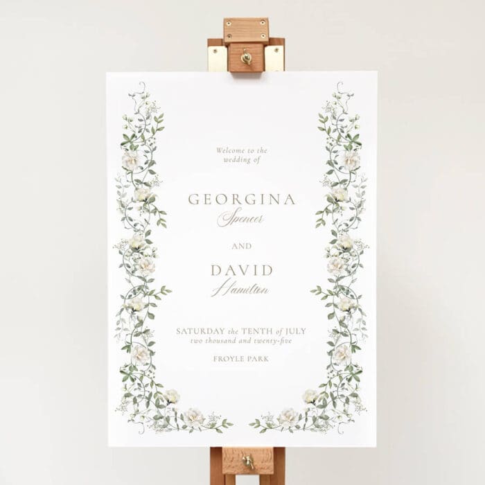 Elegant Wedding Welcome Signage