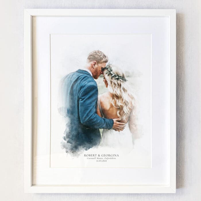 Couple Portrait Illustration Print - Image 3