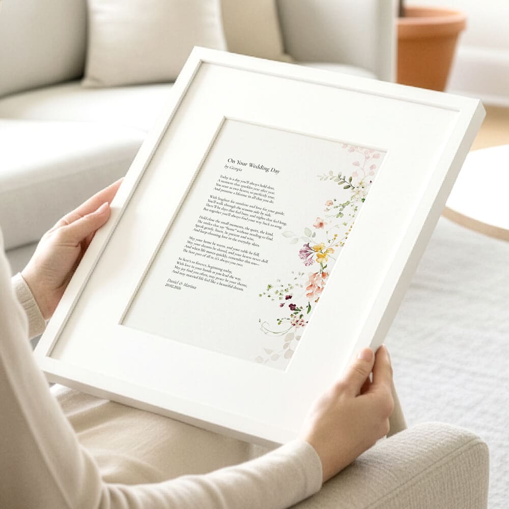 Floral Wedding Ceremony Reading Print