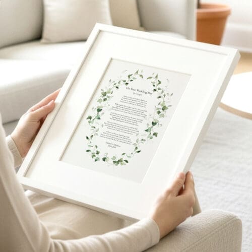 Personalised Wedding Poem Gift