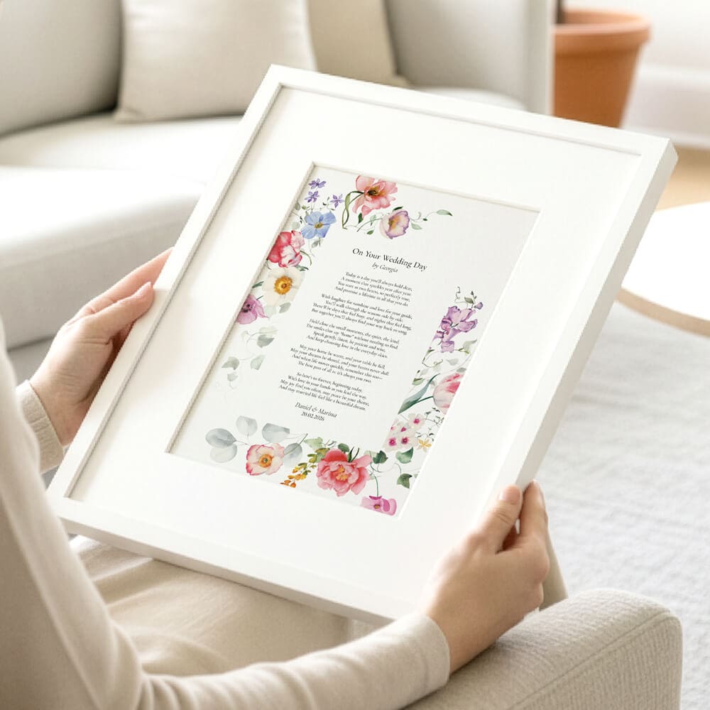 Floral Wedding Anniversary Lyrics Print
