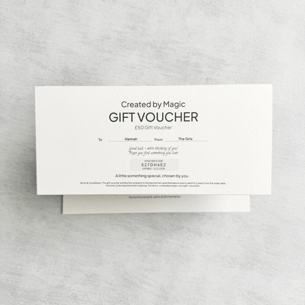 Created by Magic personalised gift voucher