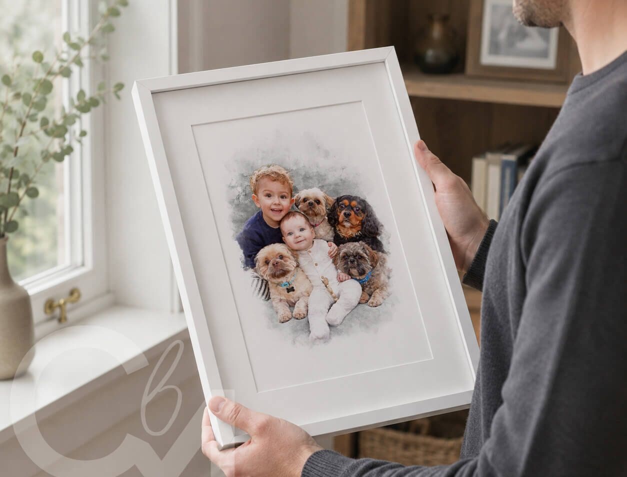 Personalised family portrait print
